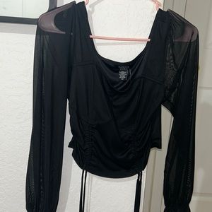 Black Sheer Top